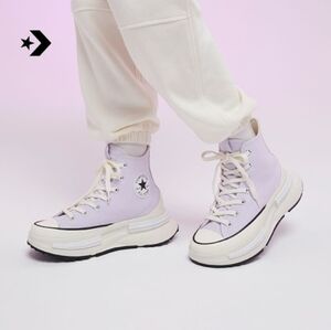 Converse Run Star Legacy Platform Violet Women Sneakers A03064C Top High Canvas